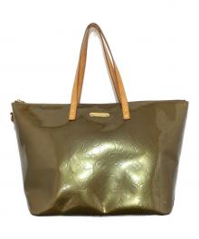 LOUIS VUITTON（ルイ ヴィトン）の古着「ベルビュー GM トートバッグ モノグラム ヴェルニ ヴヴェール ブロンズ パテントレザー M93674」｜オリーブ