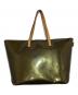 LOUIS VUITTON (ルイ ヴィトン) ベルビュー GM トートバッグ モノグラム ヴェルニ ヴヴェール ブロンズ パテントレザー M93674 オリーブ サイズ:GM：50000円