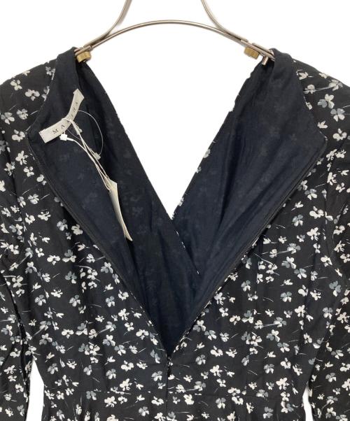 MARIHA（マリハ）MARIHA (マリハ) マドモアゼルのドレス　花柄　総柄プリントドレス　カシュクールワンピース ブラック サイズ:38の古着・服飾アイテム