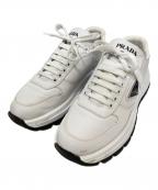 PRADAプラダ）の古着「Prax 01 レザー スニーカー 1E804M」｜ホワイト