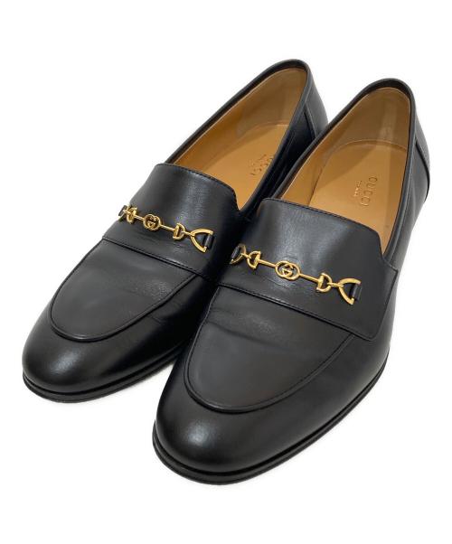 GUCCI（グッチ）GUCCI (グッチ) ホースビットローファー 658268 ブラック サイズ:38の古着・服飾アイテム
