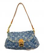 LOUIS VUITTONルイ ヴィトン）の古着「モノグラム デニム ミニ プリーティ ハンドバッグ　M95020」｜インディゴ