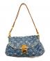 LOUIS VUITTON（ルイ ヴィトン）の古着「モノグラム デニム ミニ プリーティ ハンドバッグ　M95020」｜インディゴ