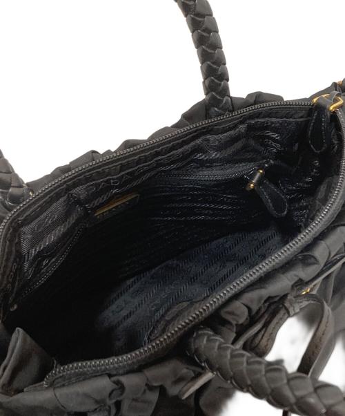 PRADA（プラダ）PRADA (プラダ) TESSUTO BOW / 2WAYショルダーバッグ ブラックの古着・服飾アイテム