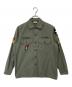 BUZZ RICKSON'S（バズリクソンズ）の古着「COTTON SATEEN OLIVE GREEN SHADE107（コットンサテン オリーブグリーンシェード）/ ミリタリーシャツ　BR29586　John Lennon/ジョンレノン モデル」｜オリーブ