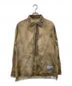 Maison MIHARA YASUHIROメゾン ミハラ ヤスヒロ）の古着「ウォッシュド加工フリルオーバー長袖シャツ 	B11SH112」｜ベージュ