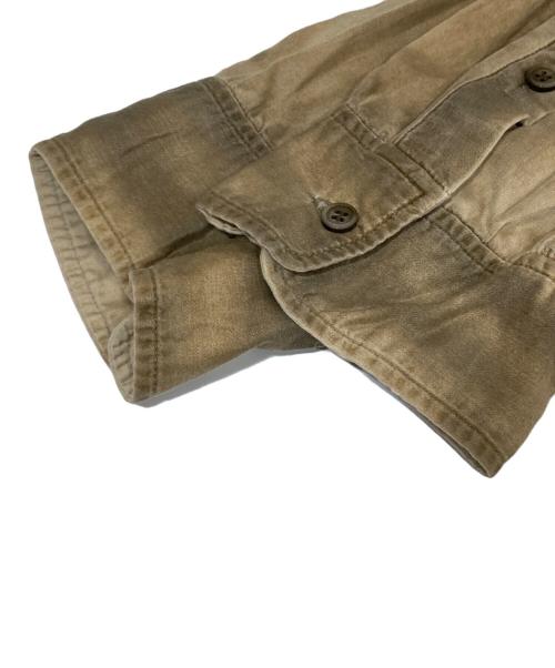 Maison MIHARA YASUHIRO（メゾン ミハラ ヤスヒロ）Maison MIHARA YASUHIRO (メゾン ミハラ ヤスヒロ) ウォッシュド加工フリルオーバー長袖シャツ 	B11SH112 ベージュ サイズ:36の古着・服飾アイテム