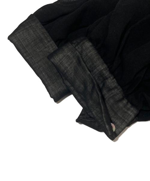 Maison MIHARA YASUHIRO（メゾン ミハラ ヤスヒロ）Maison MIHARA YASUHIRO (メゾン ミハラ ヤスヒロ) シアーウールギャザーブラウス B08SH231 ブラック サイズ:36の古着・服飾アイテム