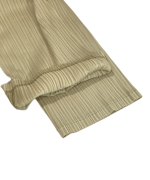 PLEATS PLEASE（プリーツプリーズ）PLEATS PLEASE (プリーツプリーズ) THICKER BOTTOMS 2（シッカーボトムス）/ プリーツパンツ　PP31JF392 イエロー サイズ:2の古着・服飾アイテム