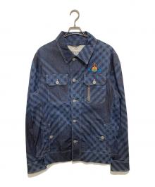 Vivienne Westwood（ヴィヴィアンウエストウッド）の古着「COLLARED STRIPPED JACKET　DENIM JACKET デニムジャケット　28010008 W00ME」｜インディゴ