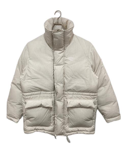 TEKLA（テクラ）TEKLA (テクラ) AURALEE (オーラリー) STRIPE DOWN JACKET（ストライプ ダウンジャケット）A24AB02AT  ホワイト サイズ:4の古着・服飾アイテム