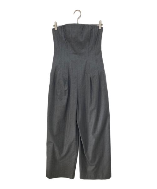 AURALEE（オーラリー）AURALEE (オーラリー) WOOL FULLING FLANNEL STRIPE JUMPSUIT ジャンプスーツ　A24AT05HC グレー サイズ:1の古着・服飾アイテム