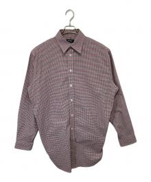 RAF SIMONS（ラフシモンズ）の古着「SHIRTS WITH ELASTIC ON THE BACK　シャツウィズエラスティックオンザブラック　18SS 181-224」｜レッド