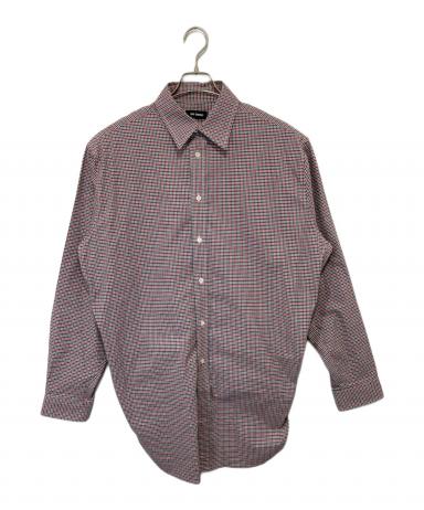 未使用級✨RAF SIMONS ドレスシャツ ビジネスシャツ46 ダークブラウン 中古・古着通販】RAF SIMONS (ラフシモンズ) SHIRTS WITH ELASTIC ON