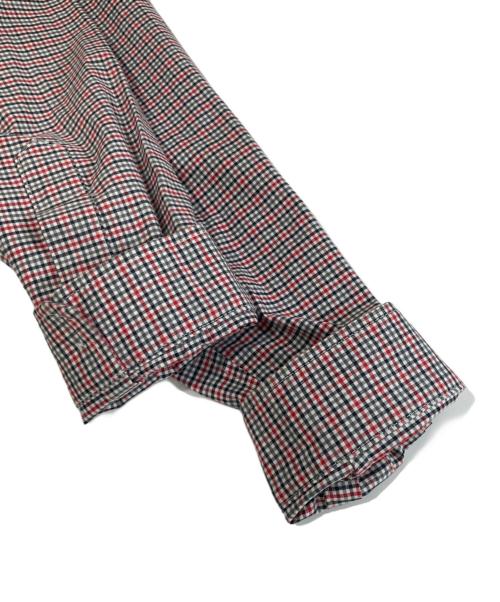 RAF SIMONS（ラフシモンズ）RAF SIMONS (ラフシモンズ) SHIRTS WITH ELASTIC ON THE BACK　シャツウィズエラスティックオンザブラック　18SS 181-224 レッド サイズ:46の古着・服飾アイテム