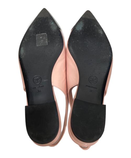 CHANEL（シャネル）CHANEL (シャネル) スリングバッグパンプス ピンク サイズ:38の古着・服飾アイテム