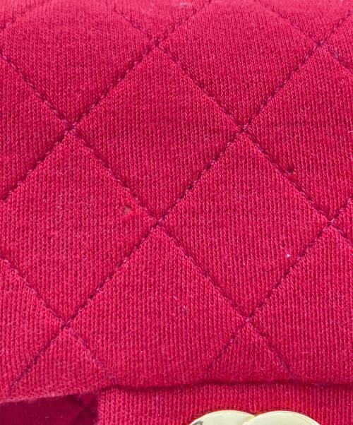 CHANEL（シャネル）CHANEL (シャネル) コットンダブルフラップチェーンショルダーバッグ レッドの古着・服飾アイテム