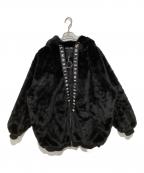 REFLEMレフレム）の古着「うさ耳BIGファーパーカー RF22-H12」｜ブラック