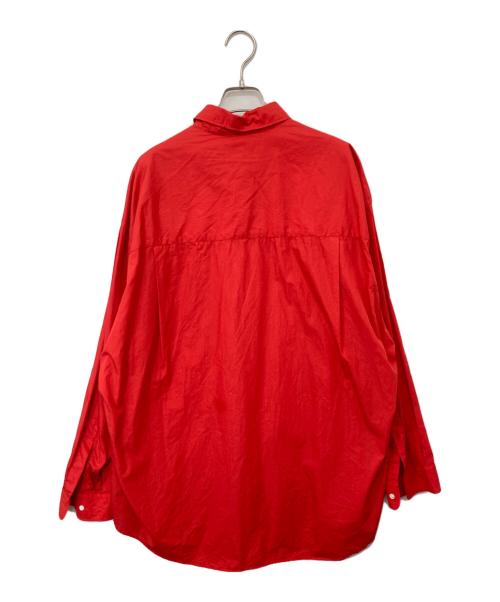 Graphpaper（グラフペーパー）Graphpaper (グラフペーパー) コットンレギュラーカラー長袖シャツ　COTTON SHIRTS　GM231-50080C レッド サイズ:FREEの古着・服飾アイテム