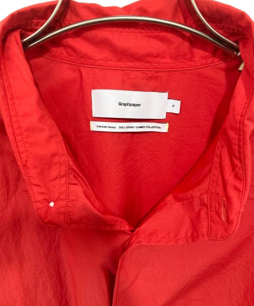 Graphpaper（グラフペーパー）Graphpaper (グラフペーパー) コットンレギュラーカラー長袖シャツ　COTTON SHIRTS　GM231-50080C レッド サイズ:FREEの古着・服飾アイテム