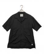 sacai×THOMAS MASONサカイ×トーマスメイソン）の古着「24SS Thomas Mason cotton poplin shirt トーマスメイソン コットンポプリンシャツ オープンカラーシャツ 24-03365M」｜ブラック