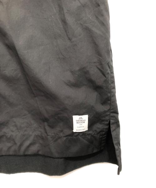 sacai（サカイ）sacai THOMAS MASON (トーマスメイソン) 24SS Thomas Mason cotton poplin shirt トーマスメイソン コットンポプリンシャツ オープンカラーシャツ 24-03365M ブラック サイズ:4の古着・服飾アイテム