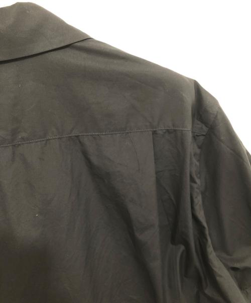 sacai（サカイ）sacai THOMAS MASON (トーマスメイソン) 24SS Thomas Mason cotton poplin shirt トーマスメイソン コットンポプリンシャツ オープンカラーシャツ 24-03365M ブラック サイズ:4の古着・服飾アイテム