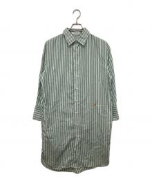 MADISON BLUE（マディソンブルー）の古着「OVERSIZED SPLIT TUCK OP STRIPE ストライプ柄 MB231-4006」｜グリーン