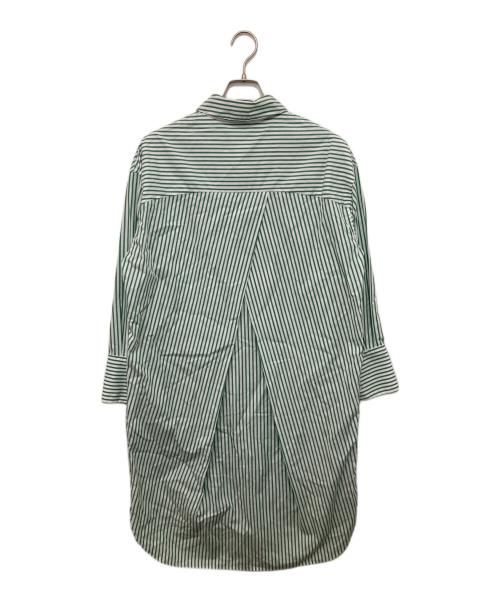 MADISON BLUE（マディソンブルー）MADISON BLUE (マディソンブルー) OVERSIZED SPLIT TUCK OP STRIPE ストライプ柄 MB231-4006 グリーン サイズ:Sの古着・服飾アイテム