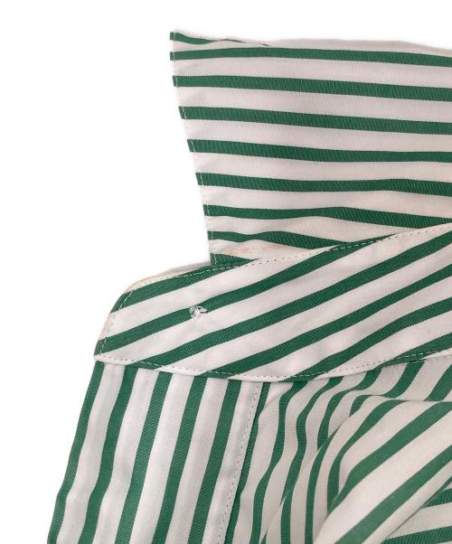 MADISON BLUE（マディソンブルー）MADISON BLUE (マディソンブルー) OVERSIZED SPLIT TUCK OP STRIPE ストライプ柄 MB231-4006 グリーン サイズ:Sの古着・服飾アイテム