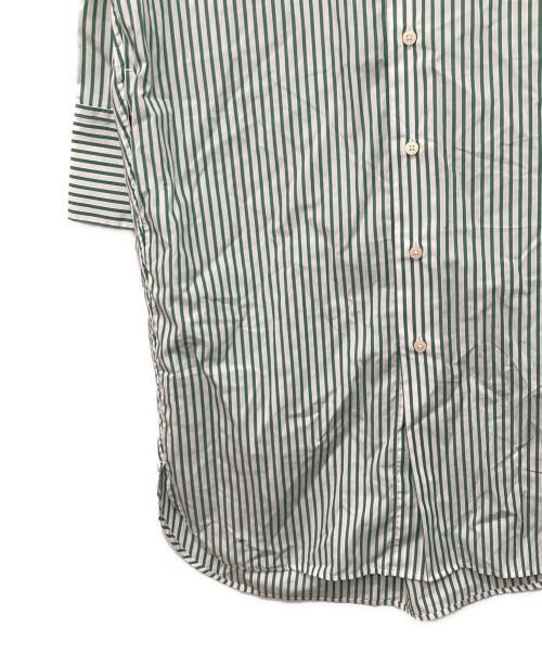 MADISON BLUE（マディソンブルー）MADISON BLUE (マディソンブルー) OVERSIZED SPLIT TUCK OP STRIPE ストライプ柄 MB231-4006 グリーン サイズ:Sの古着・服飾アイテム