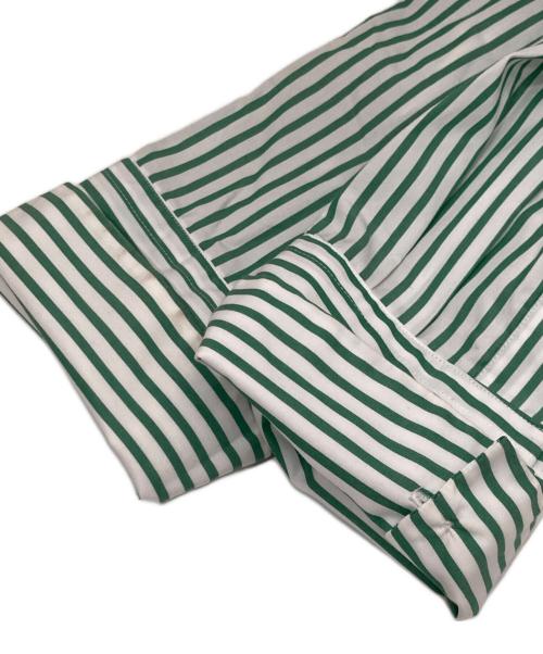 MADISON BLUE（マディソンブルー）MADISON BLUE (マディソンブルー) OVERSIZED SPLIT TUCK OP STRIPE ストライプ柄 MB231-4006 グリーン サイズ:Sの古着・服飾アイテム