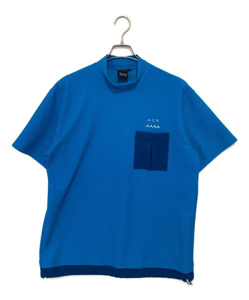 acanthus（アカンサス）acanthus (アカンサス) muta MARINE (ムータマリン) MOCKNECK TOP　モックネックトップ　MMAC-MA2520 スカイブルー サイズ:6の古着・服飾アイテム