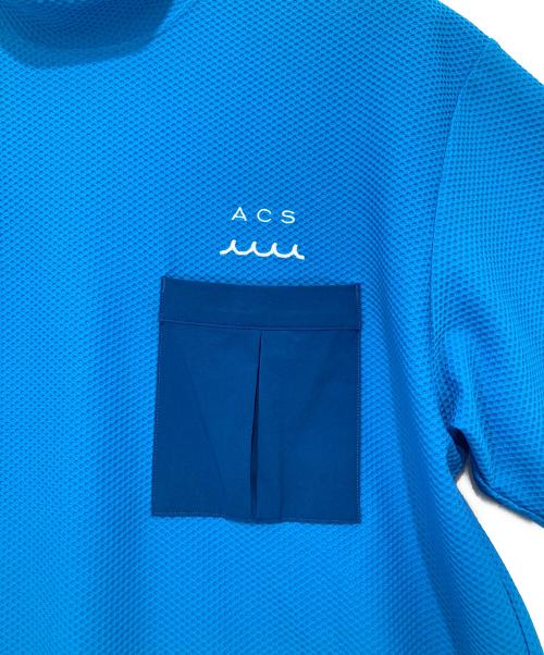 acanthus（アカンサス）acanthus (アカンサス) muta MARINE (ムータマリン) MOCKNECK TOP　モックネックトップ　MMAC-MA2520 スカイブルー サイズ:6の古着・服飾アイテム