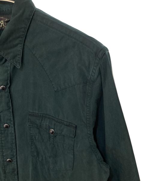 RRL（ダブルアールエル）RRL (ダブルアールエル) コンチョボタン ウエスタンシャツ ブラック サイズ:Mの古着・服飾アイテム