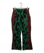 CHANELシャネル）の古着「総柄ニットパンツ 23AW 56P75325K10782」｜グリーン