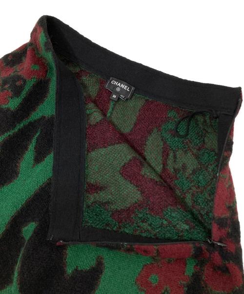 CHANEL（シャネル）CHANEL (シャネル) 総柄ニットパンツ 23AW 56P75325K10782 グリーン サイズ:36の古着・服飾アイテム
