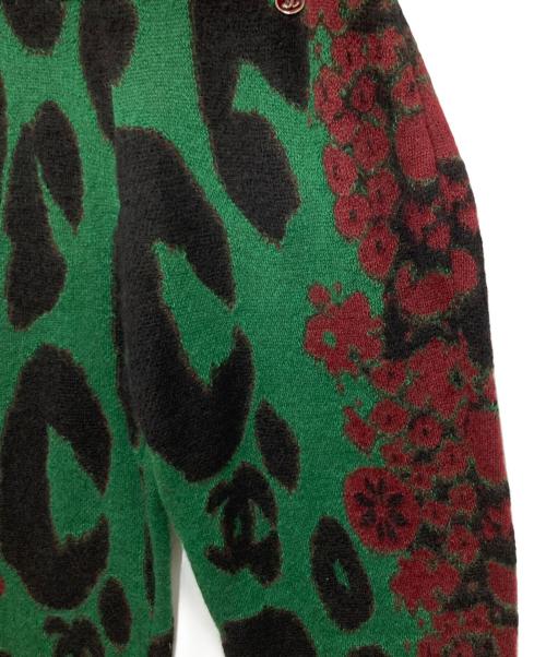 CHANEL（シャネル）CHANEL (シャネル) 総柄ニットパンツ 23AW 56P75325K10782 グリーン サイズ:36の古着・服飾アイテム