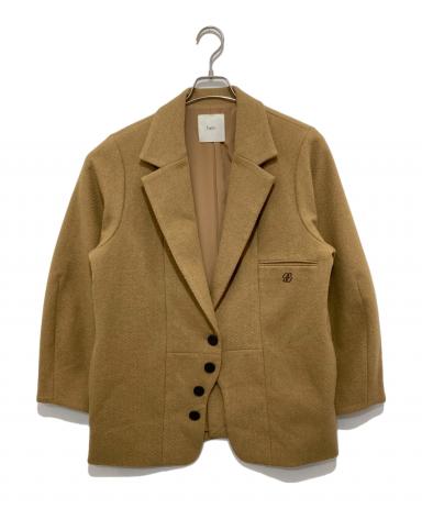 ジャケット・アウター eaphi WOOL LIKE CHECK JACKET Eaphi no collar wool check coat コート ブラウン｜Yahoo!フリマ（旧
