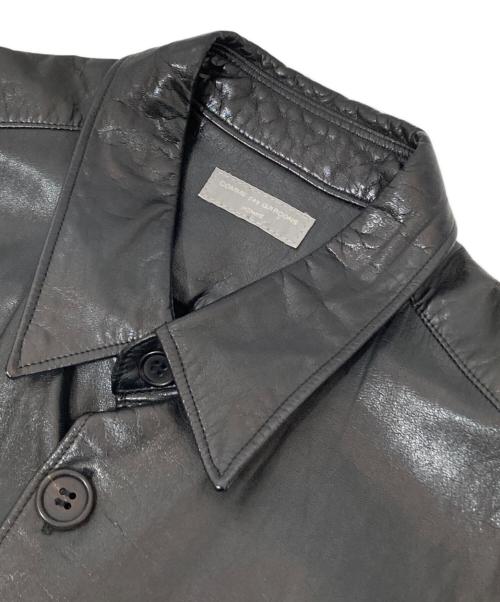COMME des GARCONS HOMME（コムデギャルソン オム）COMME des GARCONS HOMME (コムデギャルソン オム) レザーシャツジャケット AD2002 田中オム HH-B044 ブラック サイズ:不明の古着・服飾アイテム