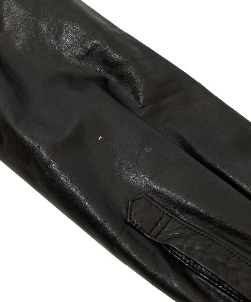 COMME des GARCONS HOMME（コムデギャルソン オム）COMME des GARCONS HOMME (コムデギャルソン オム) レザーシャツジャケット AD2002 田中オム HH-B044 ブラック サイズ:不明の古着・服飾アイテム