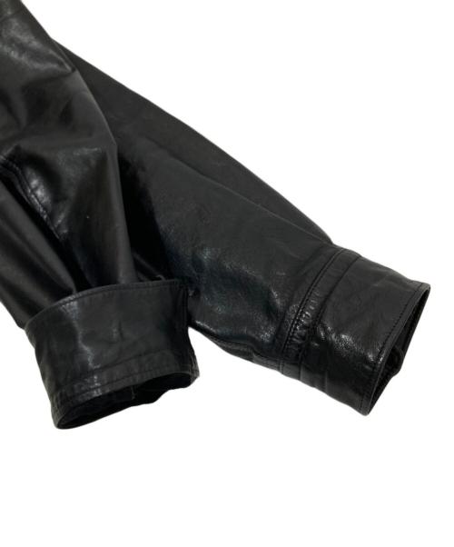 COMME des GARCONS HOMME（コムデギャルソン オム）COMME des GARCONS HOMME (コムデギャルソン オム) レザーシャツジャケット AD2002 田中オム HH-B044 ブラック サイズ:不明の古着・服飾アイテム