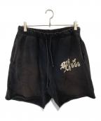 SAINT MICHAELセントマイケル）の古着「プリントハーフパンツ　SM-HR8-0000-058」｜ブラック