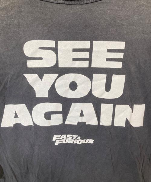 SAINT MICHAEL（セントマイケル）SAINT MICHAEL (セントマイケル) FAST AND FURIOUS SS Tee Furious 7　ファスト・アンド・フューリアス ショートスリーブエスエスティー フューリアス・セブン　25AW グレー サイズ:Lの古着・服飾アイテム