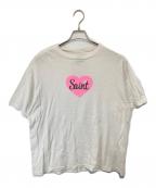 SAINT MICHAELセントマイケル）の古着「HEART SAINT SS TEE　ハート セント ショートスリーブ ティー　25SS　SM-HR1-0000-019」｜ホワイト