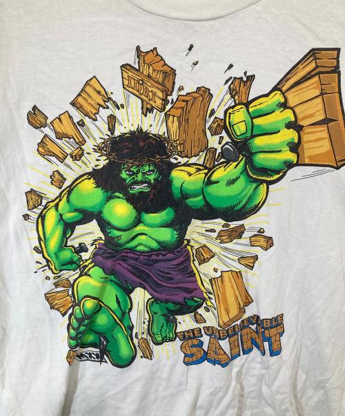 SAINT MICHAEL（セントマイケル）SAINT MICHAEL (セントマイケル) GRENMAN SS TEE　グレンマンエスエスティー　SM-HR1-0000-024 ホワイト サイズ:Lの古着・服飾アイテム