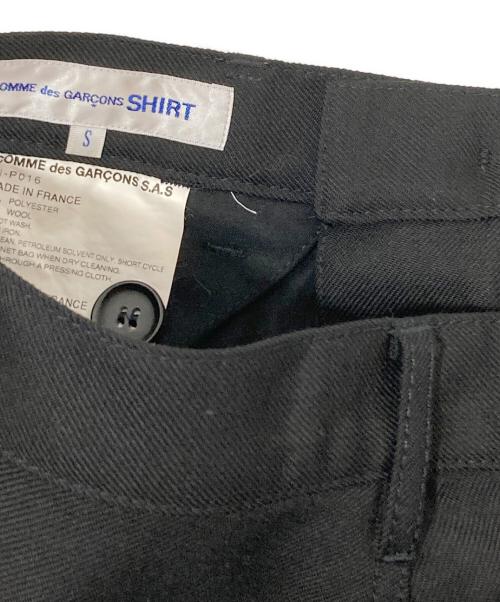 COMME des GARCONS SHIRT（コムデギャルソンシャツ）COMME des GARCONS SHIRT (コムデギャルソンシャツ) polyester wool gabardine　ポリエステルウールギャバジン　FI-P016 ブラック サイズ:Sの古着・服飾アイテム