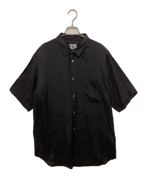 BLACK COMME des GARCONS（ブラックコムデギャルソン）BLACK COMME des GARCONS (ブラックコムデギャルソン) AD2022　サテンS/Sシャツ　1K-B016 ブラック サイズ:XLの古着・服飾アイテム