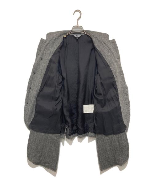 BLACK COMME des GARCONS（ブラックコムデギャルソン）BLACK COMME des GARCONS Unisex Wool Tweed Herringbone Jacket　ユニセックスウールツイードヘリンボーンテーラードジャケット　1N-J012　 グレー サイズ:Mの古着・服飾アイテム