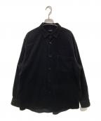 COMOLIコモリ）の古着「カシミヤ混コーデュロイコモリシャツ　Corduroy shirts　A03-02004」｜ブラック